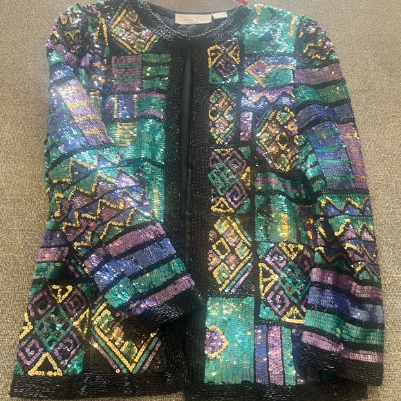 Vintage Laurence Kazar sequin jacket - Picture 8 of 8